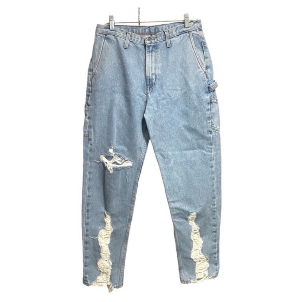 Carmar Rhea Distressed High Waist Cropped Raw Hem‎ Carpenter Jeans Size 29